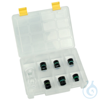 Complete Kit: 29/26 Glass Adapter with All 6 Threaded Vial Adapters: 13-425, 15-425, 18-425,...