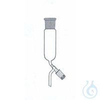 Imbuto separatore Duran forma cilindrica ml.10 NS14/23 rub. a spillo in PTFE Imbuto separatore in...