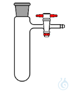 Provetta con rubinetto laterale in PTFE Øe18 x 200mm femmina NS14/23
