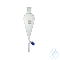 Imbuto separatore vetro Duran forma conica ml.50 NS14/23 rub. a spillo in PTFE Imbuto separatore...