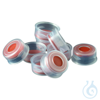 Snap Top Vial Cap 11mm Clear Polypropylene PTFE/Butyl Rubber Septum Pack of...