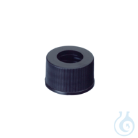 Vial Caps Black Polypropylene Open Hole Pack of 100 Frachtkosten pro...