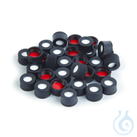 Vial Caps & Septa 13-425 Blk Poly Red/PTFE/ Sil Septa 0.065" 100Pack...