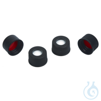 Vial Caps & Septa 13-425 Blk Poly Red/PTFE/ Sil Septa 0.065" 1000Pack...