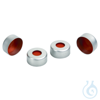 Aluminum Seal w/Septa 13mm Silver PTFE/Butyl Rubber Pack of 100 Frachtkosten...