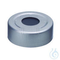 Aluminum Seal w/Septa 20mm Press Rel.Silvr w/PTFE Gray Butyl 100Pack...