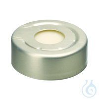 Aluminum Seal w/Septa 20mm Press Rel.Silvr w/PTFE Silicone 100Pack...