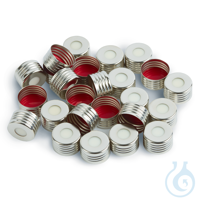 Headspace Vial Caps 18mm Magnetic Screw Thread Cap with Red PTFE/Silicone...