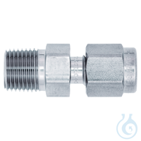 Swagelok Fitting Stainless Steel 1/8" to 1/8" NPT Male Connector 2-pk...