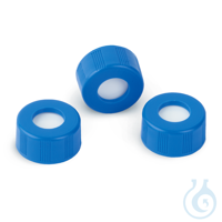 Caps Short Screw 9mm Blue Ribbed PTFE/Silicone Lined for Agilent 7693A...