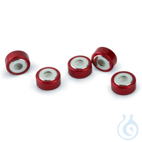 SPME Vial Cap 20mm Red Bi-Metal Crimp with MicroCenter PTFE/Silicone Septa...