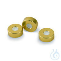 SPME Vial Cap 20mm Gold Steel Crimp with MicroCenter PTFE/Silicone Septa...