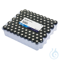 Vial Kit Big Mouth Clr 10-425 Threaded Blk Cap w/Red PTFE/Sil Pack of 100...