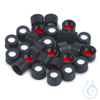 Vial Cap & Septa Kit 10-425 Black Cap w/Red PTFE White Silicone Septa 1000PK...