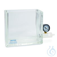 Glass Vacuum Chamber w/ gauge & valve Replacement for Resprep 6 & 12-port...