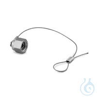 Sample Cylinder 316 SST Pipe Cap w/Lanyard 1/4" Female NPT & 20" Lanyard...