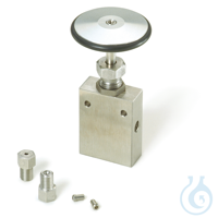 HPLC Bottom Vent Valve 1/16" Fittings 1/4-28 SS Includes Nuts and Ferrules...