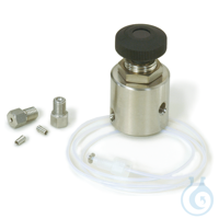 HPLC Prime/Purge Valve 1/4-28 Flanged Seat SS w/Tubing and Fittings...