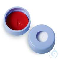 Snap Top Vial Caps 11mm Blue PTFE/Silicone w/Starburst 100-pk Frachtkosten...