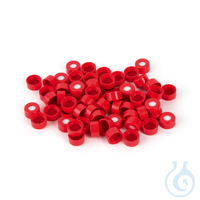 Caps Short Screw 9mm Red PTFE/Silicone w/Slit 1000-pk Frachtkosten pro...