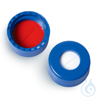 Caps Short Screw 9mm Blue PTFE/Silicone w/Slit 100-pk Frachtkosten pro...