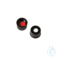 Vial Cap & Septa 8-425 Black Cap Red PTFE/Silicone Septa 0.060 w/Slit 1000-pk...