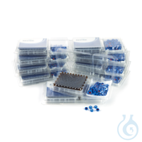 2ml Screw Thread Vial Kit Amber w/Grad Marking Spot 9mm Blue PTFE/Silicone...