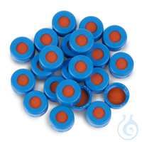 Caps Short Screw 9mm Blue Ribbed PTFE/Butyl Rubber Lined for Agilent 7693A...