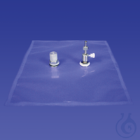 Tedlar Bag w/ Push/Pull Valve & SS Septum Fitting 0.5 Liter capacity 6" x 6"...