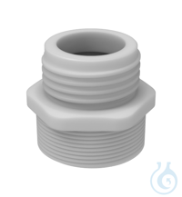 Thread adapter, Type 19 Thread adapter, PTFE, GL45 (m) to 2" Tri-sure (m)