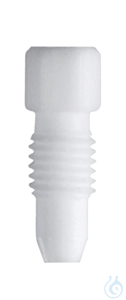 PTFE fitting, 1,6 mm OD, white PTFE fitting with integrated ferrule, 1,6 mm...