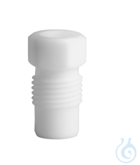 PTFE fitting, 6,35 mm OD, white PTFE fitting with integrated ferrule, 6,35...