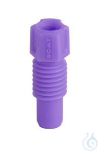 PFA fitting, 2,3 mm OD, violet PFA fitting with integrated ferrule, 2,3 mm...