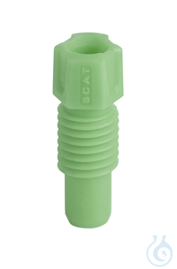 PFA fitting, 1,6 mm OD, green PFA fitting with integrated ferrule, 1,6 mm OD,...