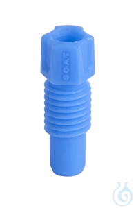 PFA Fitting, 3,2 mm AD, blau PFA Fitting mit integrierter Ferrule, 3,2 mm AD,...