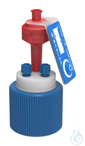 Safety Cap II - GL32 Safety Cap II, GL32 + 2x PFA-fittings 3,2 mm OD + air...