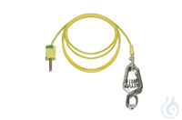 Grounding cable, Type 3 Earthing cable, 1x banana plug, 1x clamp, L = 1,5m Earthing cable with...
