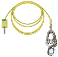 Grounding cable, Type 4 Earthing cable 2 m with plug for ground connection and clamp Earthing...