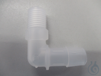 Tube connector, angled, 12,7 mm Tube connector, angled, 12,7 mm ID, PPSafe...