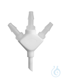 3-in-1 Sammler, senkrecht, Typ1 3-in-1 Sammler für Schlauchanschluss, senkrecht, PTFE/PP, 3x 6,4...