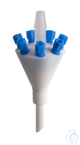 8-in-1 Sammler, senkrecht, Typ 1 8-in-1 Sammler für Schlauchanschluss, senkrecht, PTFE/PFA/PP, 7x...