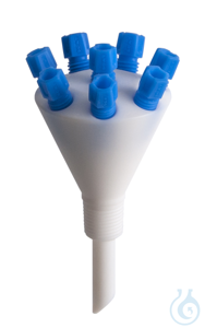 8-in-1 Sammler, senkrecht, Typ2 8-in-1 Sammler für Schlauchanschluss, senkrecht, PTFE/PFA, 8x 3,2...