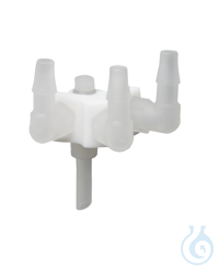 3-in-1 Sammler, seitlich, Typ3 3-in-1 Sammler für Schlauchanschluss, seitlich, PTFE/PP, 3x 6,4 mm...