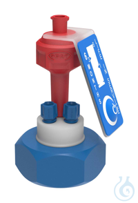 Safety Cap II, GL28 Safety Cap II, GL28, 2x PFA-fittings 1,6/2,3/3,2 mm OD,...