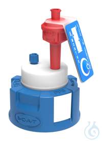 Safety Cap I, V2.0, GL45 Safety Cap I, V2.0, 1x PFA-fitting 1,6/2,3/3,2 mm OD + air valve SCAT...