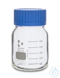 Laboratory bottle DURAN, GLS80, 500 ml, Type 1 Laboratory bottle DURAN,...