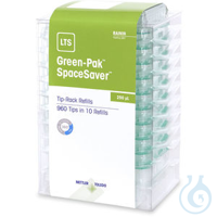 Rainin LTS Pipettenspitzen, GPSL 250, 250µl, 960 Spitzen in 10 Nachfuelllagen,passen auf 50, 100,...