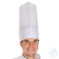 Kochmützen Le Grand Chef, weiß, 30 cm | Viskose, gelegte Dekorfalten, Franz Mensch