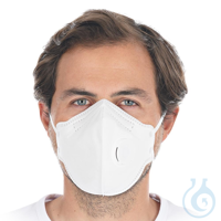 Atemschutzmasken FFP3 NR mit Ventil, vertikal faltbar | PP, mit Kopfbändern, Franz Mensch