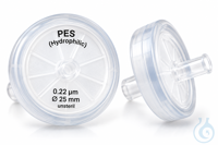 ZELLER Spritzenvorsatzfilter, PES, 0.22μm Durchmesser 25mm, unsteril...